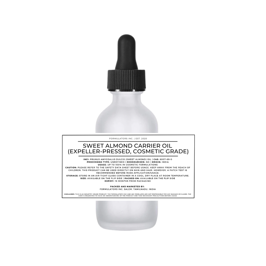 Sweet Almond Carrier Oil (Expeller-Pressed, Cosmetic Grade)