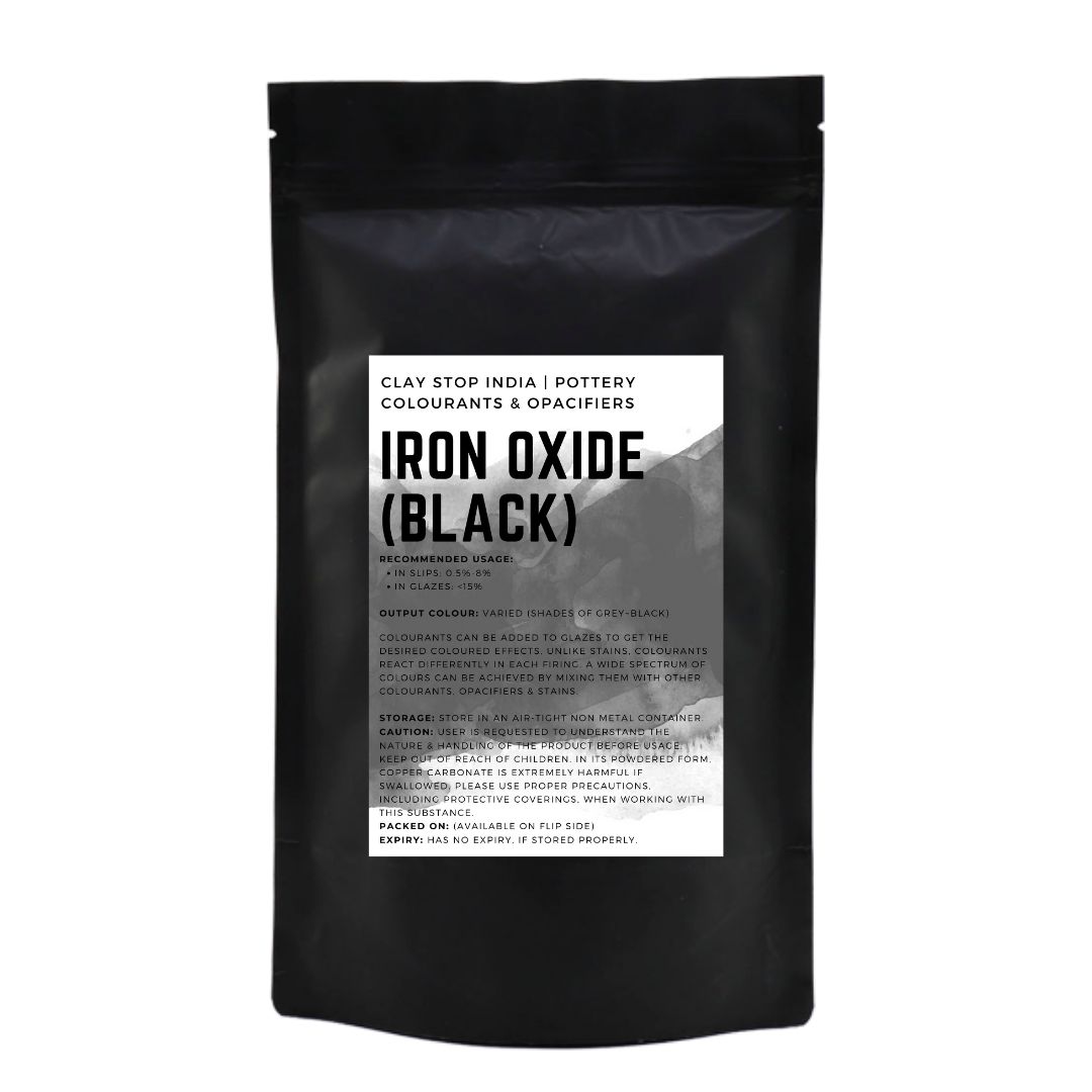 Buy Black Iron Oxide (Pottery Colourant) Online in India- The Art Connect