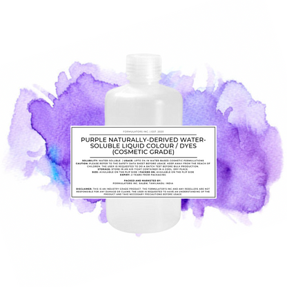 Purple Naturally-Derived Water-Soluble Liquid Colour/Dyes (Cosmetic Grade)