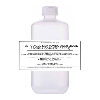 Hydrolyzed Silk (Amino Acid) Liquid Protein (Cosmetic Grade)