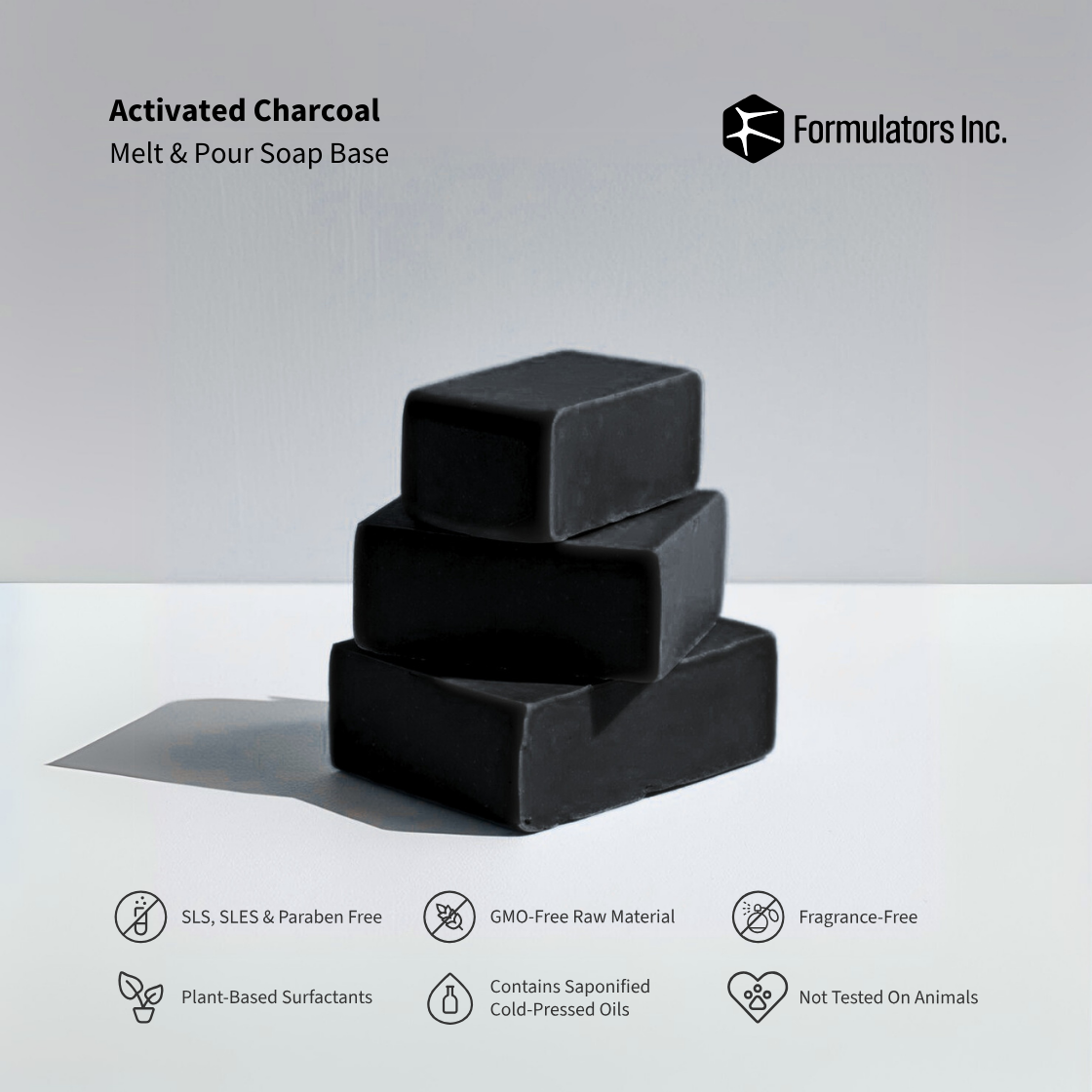 Activated Charcoal Melt And Pour Soap Base (SLS, SLES & Paraben Free)