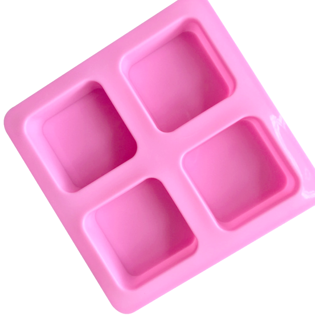 Buy Square Rounded Edge Silicone Soap Mould - 100gms Silicone Moulds for Soap Making, Chocolate Making and Baking Online in India - The Art Connect