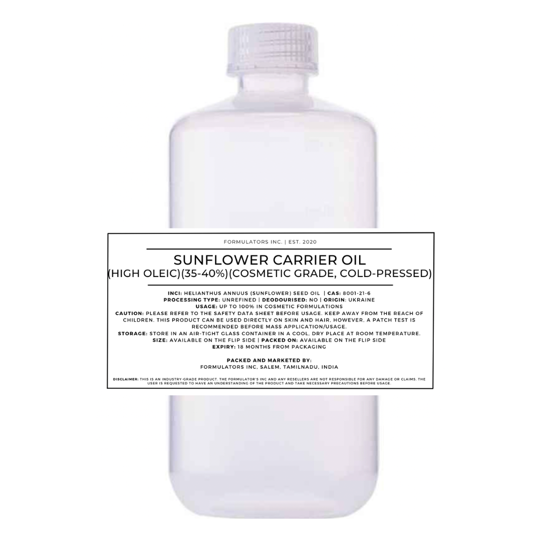 Sunflower Carrier Oil (Cosmetic Grade)