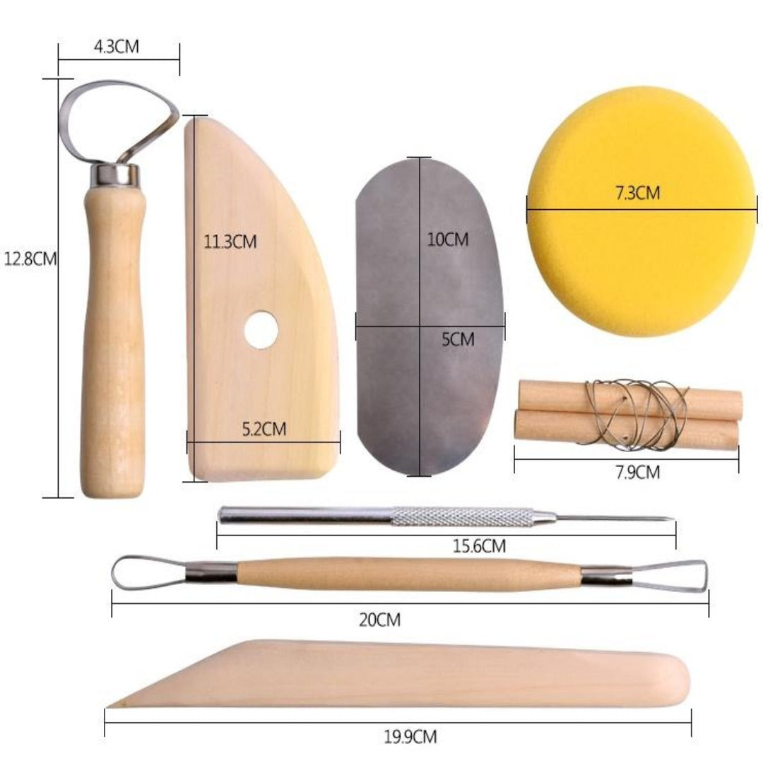 Pottery Tool Kit - Basic Set of 8