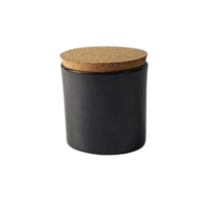 Buy Mattee Black Candle Votive Glass Holder/Container + Air-Tight Cork Cap/Lid Online in India- The Art Connect.