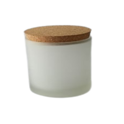 Buy Frosted Candle Votive Glass Holder/Container + Air-Tight Cork Cap/Lid Online in India- The Art Connect.