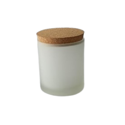 Buy Frosted Candle Votive Glass Holder/Container + Air-Tight Cork Cap/Lid Online in India- The Art Connect.