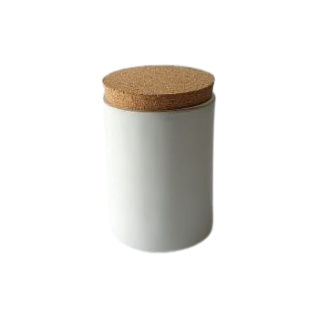 Buy Mattee White Candle Votive Glass Holder/Container + Air-Tight Cork Cap/Lid Online in India- The Art Connect.