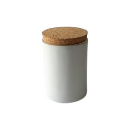 Buy Mattee White Candle Votive Glass Holder/Container + Air-Tight Cork Cap/Lid Online in India- The Art Connect.