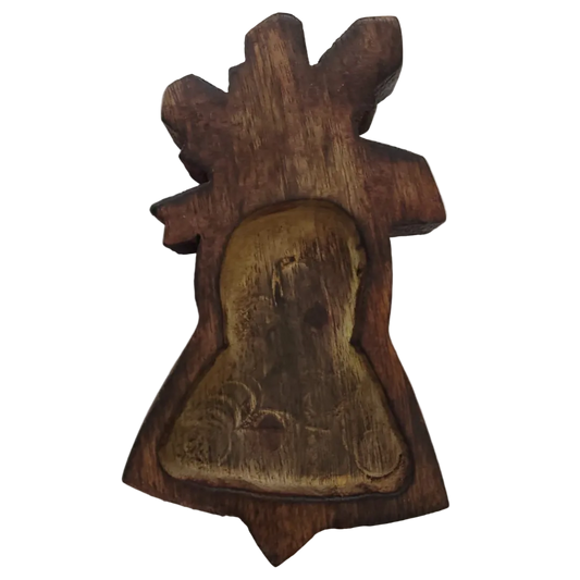 Jingle Bell Wooden Candle Holder / Container