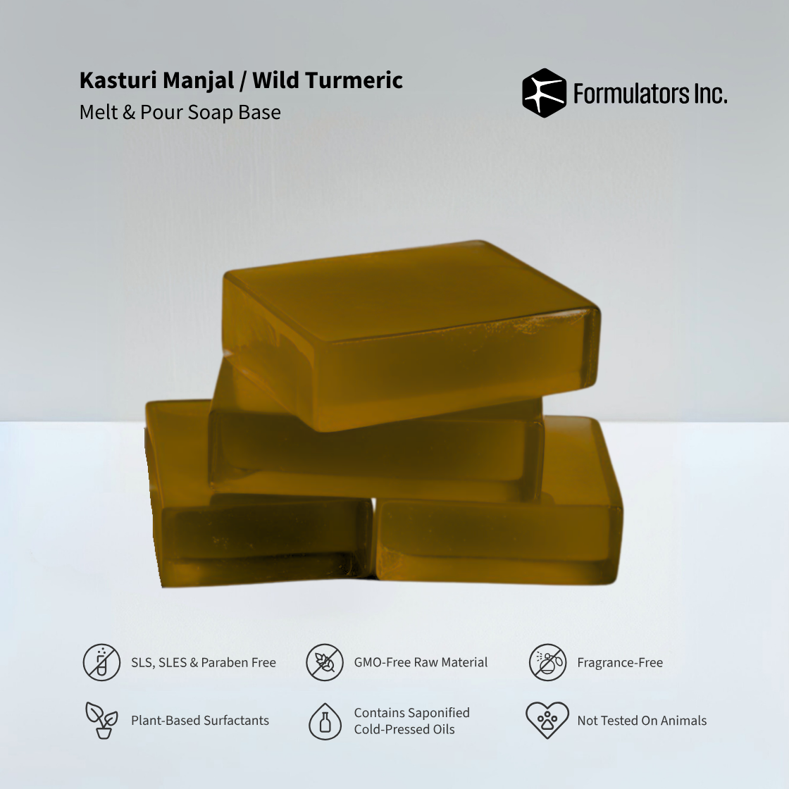 Kasturi Manjal (Wild Turmeric) Melt And Pour Soap Base (SLS, SLES & Paraben Free)