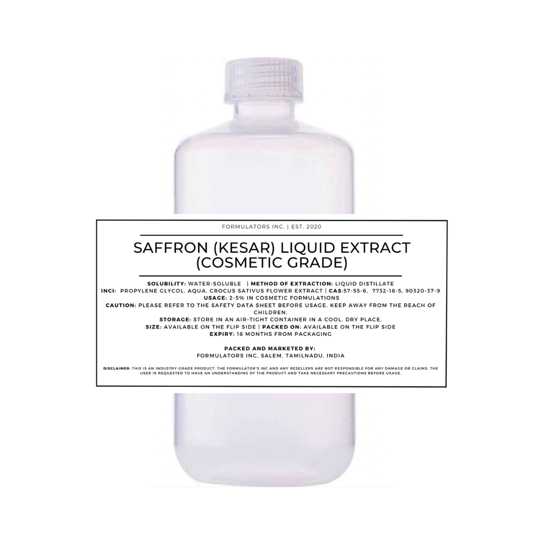 Saffron (Kesar) Liquid Extract (Cosmetic Grade)