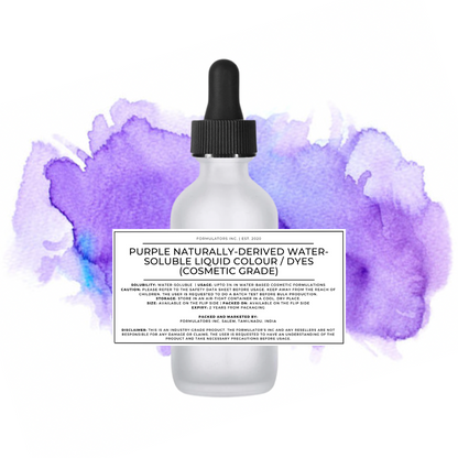 Purple Naturally-Derived Water-Soluble Liquid Colour/Dyes (Cosmetic Grade)