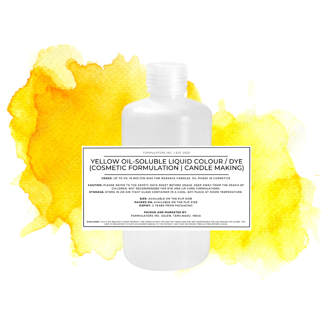 Yellow Oil-Soluble Liquid Colour / Dye (Cosmetic Formulation | Candle Making)