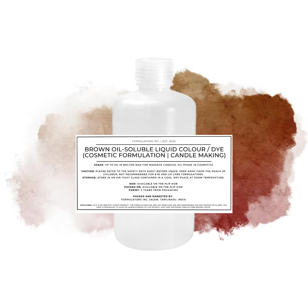 Brown Oil-Soluble Liquid Colour / Dye (Cosmetic Formulation | Candle Making)