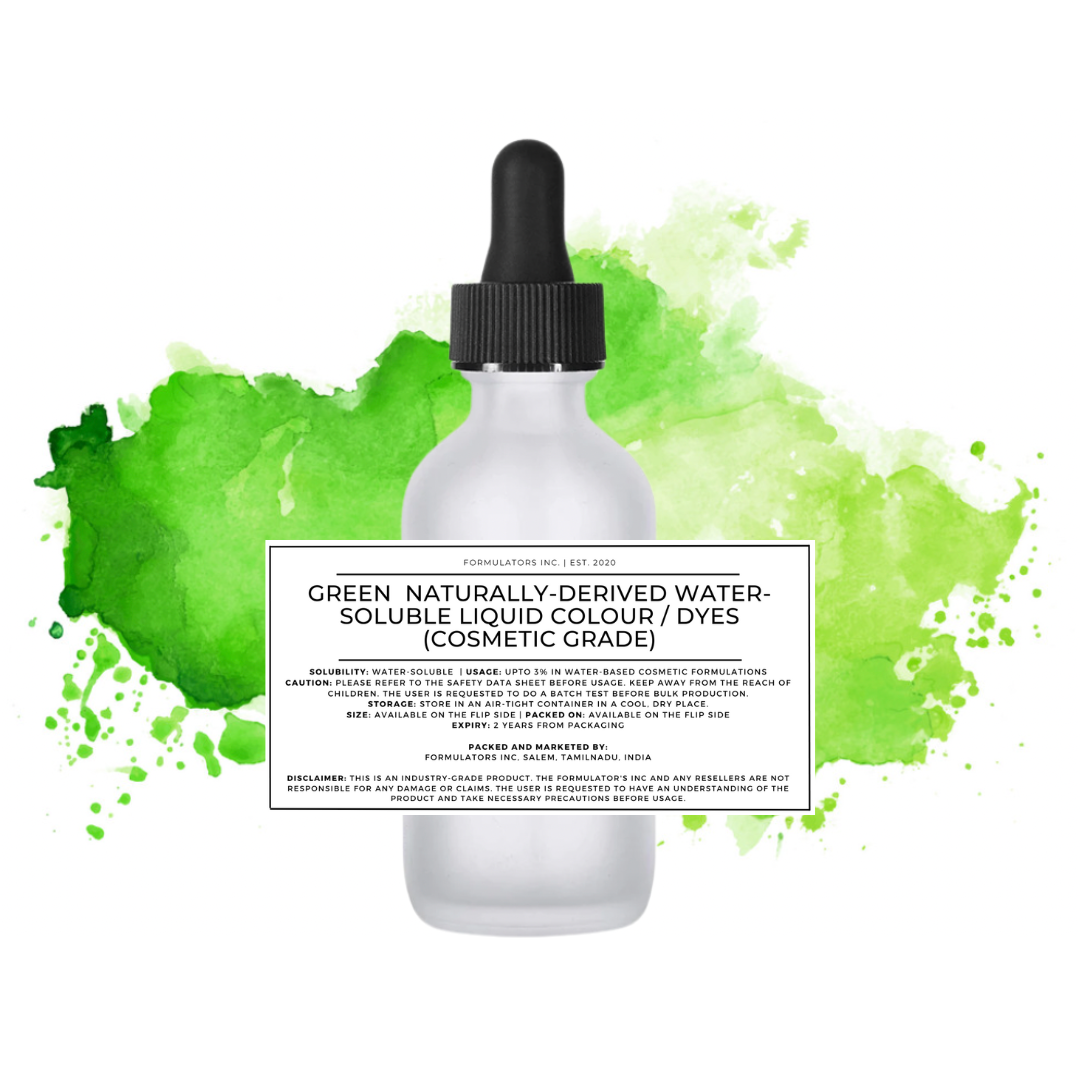 Green  Naturally-Derived Water-Soluble Liquid Colour/Dyes (Cosmetic Grade)