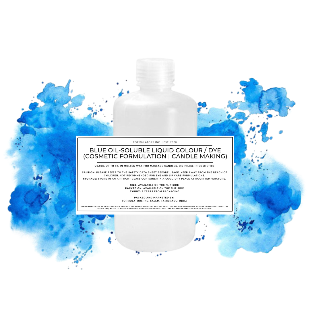 Blue Oil-Soluble Liquid Colour / Dye (Cosmetic Formulation | Candle Making)