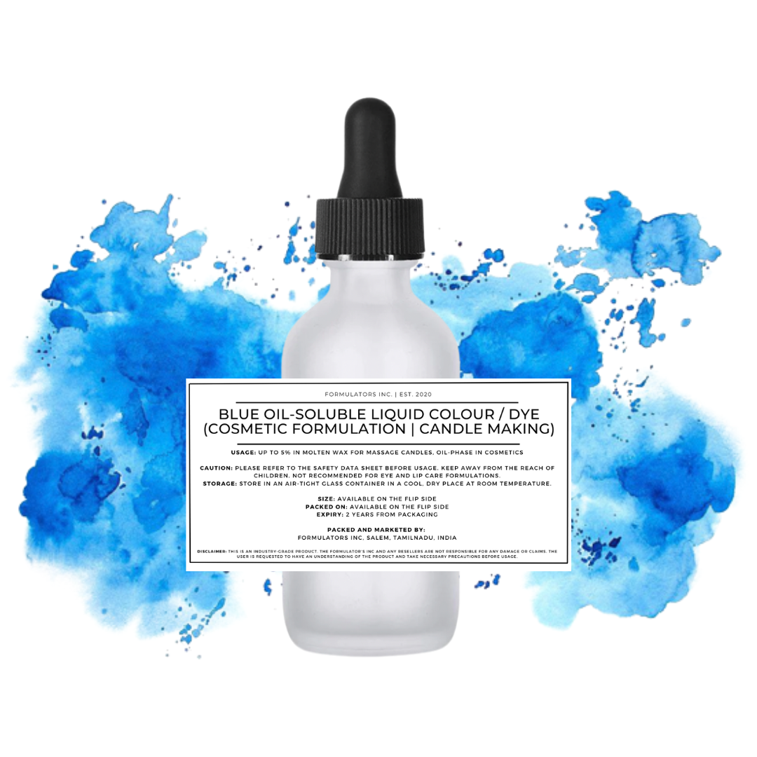 Blue Oil-Soluble Liquid Colour / Dye (Cosmetic Formulation | Candle Making)