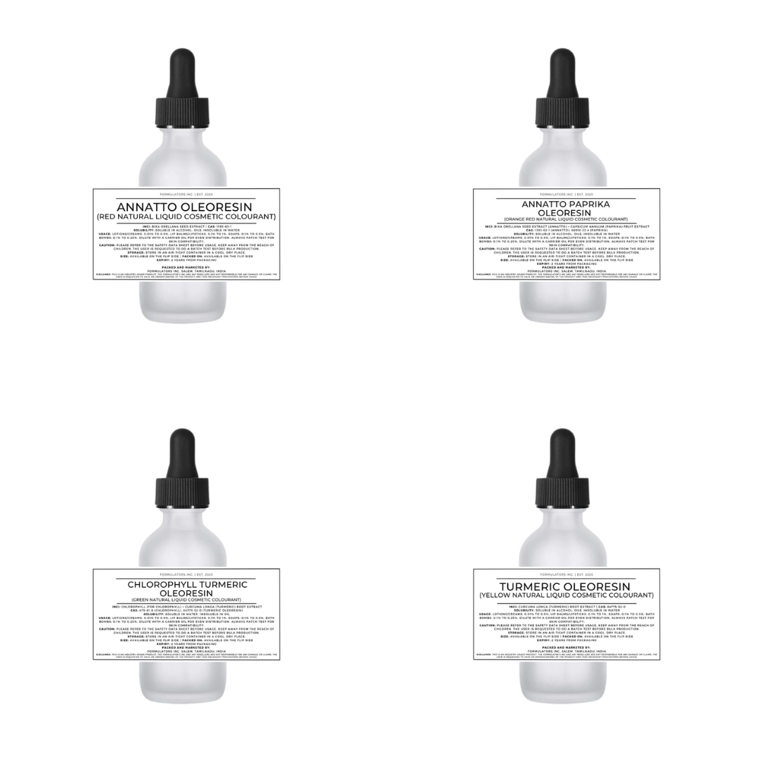 Oleoresin Natural Liquid Cosmetic Colourant (Combo of 4, 30ml each)