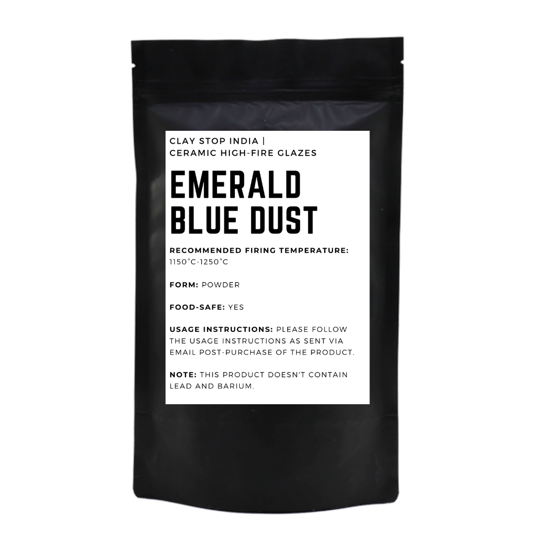 Emerald Blue Dust (High-Fire Pottery Glaze)