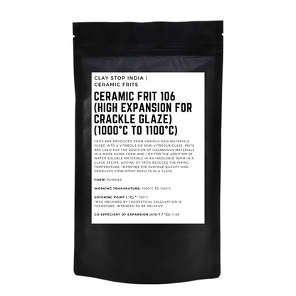 Ceramic Frit 106 (High Expansion for Crackle Glaze) (1000°C to 1100°C)