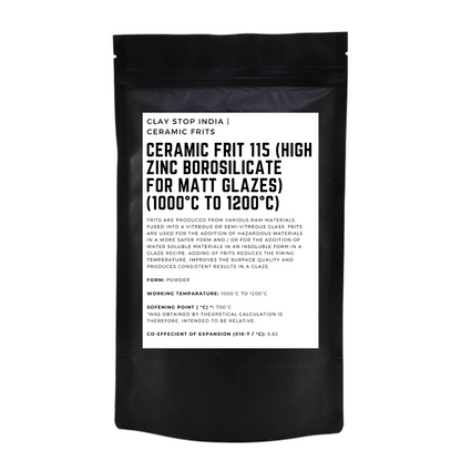 Ceramic Frit 115 (High Zinc Borosilicate for Matt Glazes) (1000°C to 1200°C)
