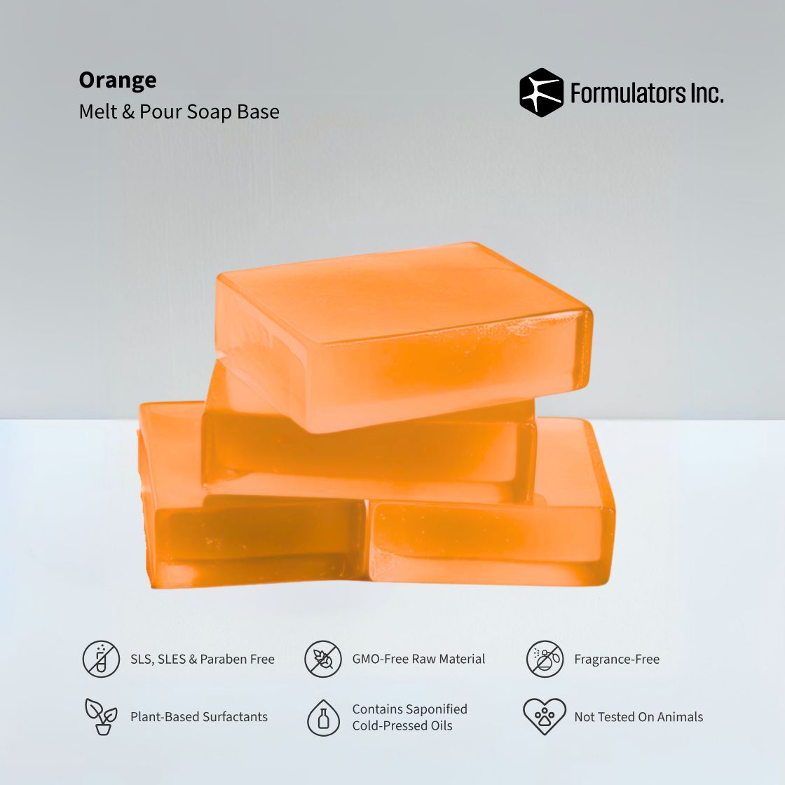 Orange Melt And Pour Soap Base (SLS, SLES & Paraben Free)