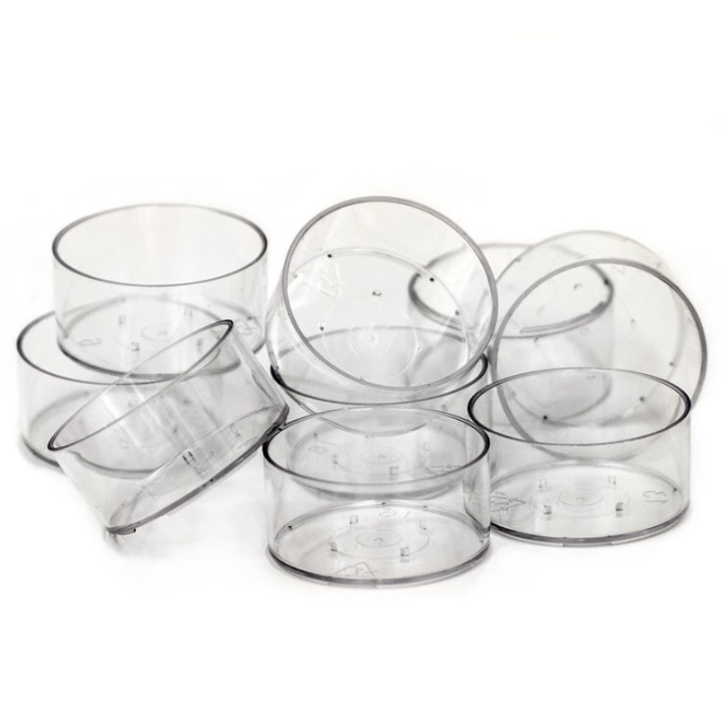 Circle / Round Polycarbonate Tea-Light Candle Containers / Cup