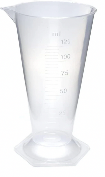 Small Polypropylene Measuring Conical Jars / Beakers (Hexagon Base + Embossed Graduation)