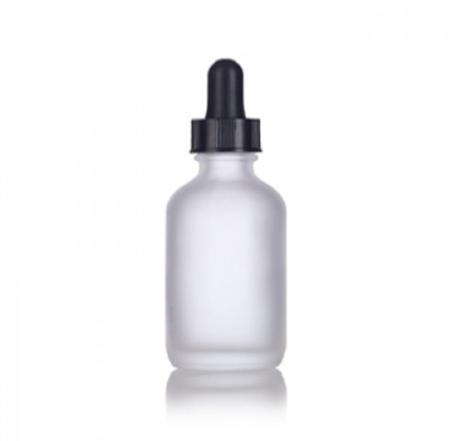 Plastic PET Dropper Bottle (30ml) (Frosted Bottle + Glass Dropper)