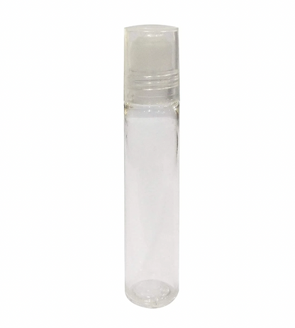 Transparent Plastic PET Roll-On Botle (10ml) + Transparent Cap