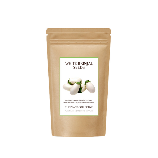 Brown colour stand up pouch packaging for White Chilli Seeds with label