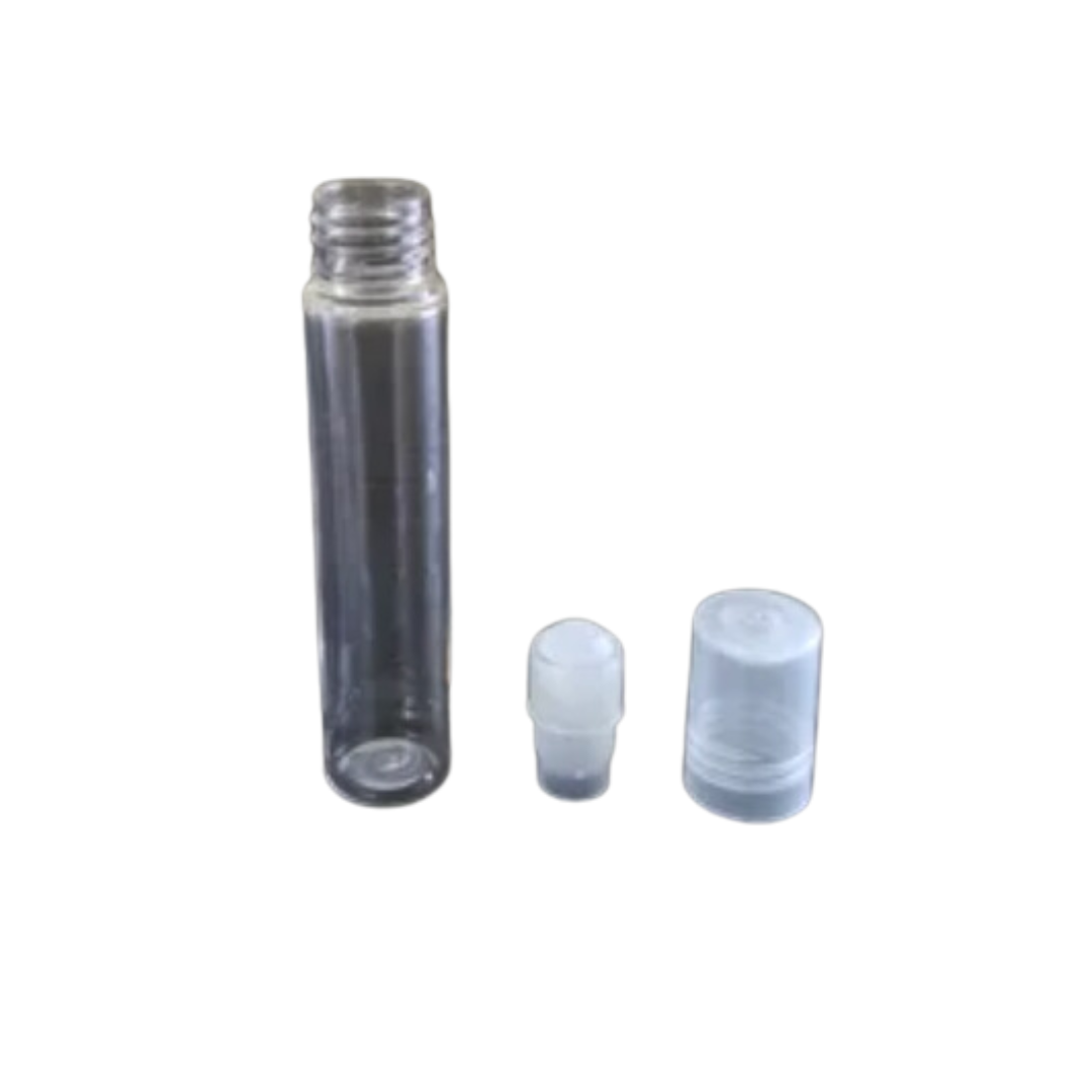 Transparent Plastic PET Roll-On Botle (10ml) + Transparent Cap