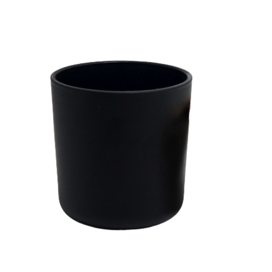 Black (Matte Finish) Candle Votive Glass Holder/Container - 200ml