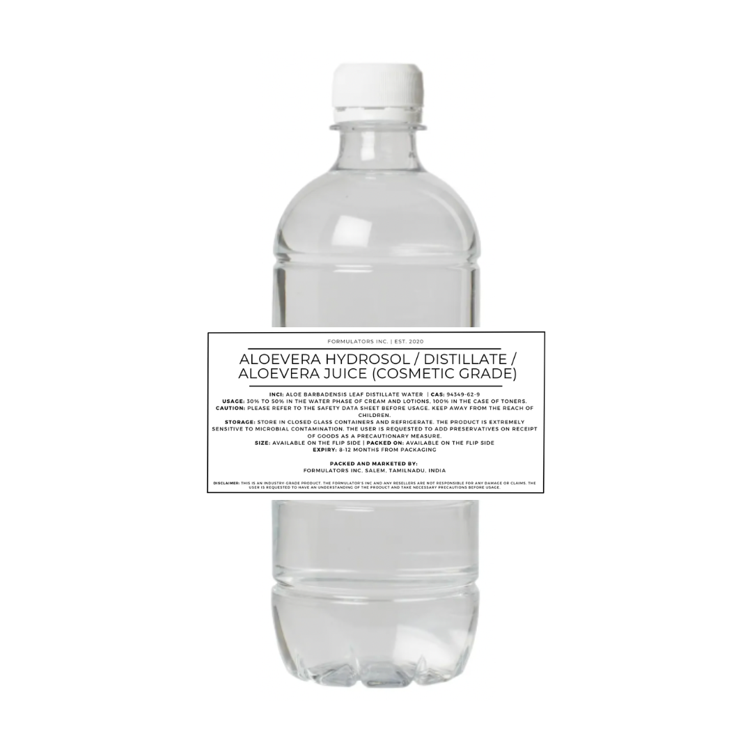 Aloevera Hydrosol / Distillate/ Aloevera Juice (Cosmetic Grade)