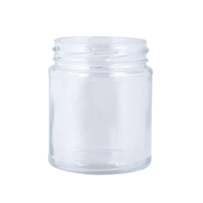 Candle Glass Jar + Silver Aluminum Lug Cap - 200ml