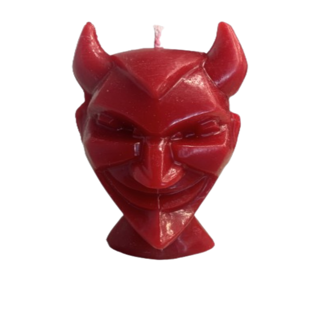 Devil Face Pillar Candle Silicone Mould