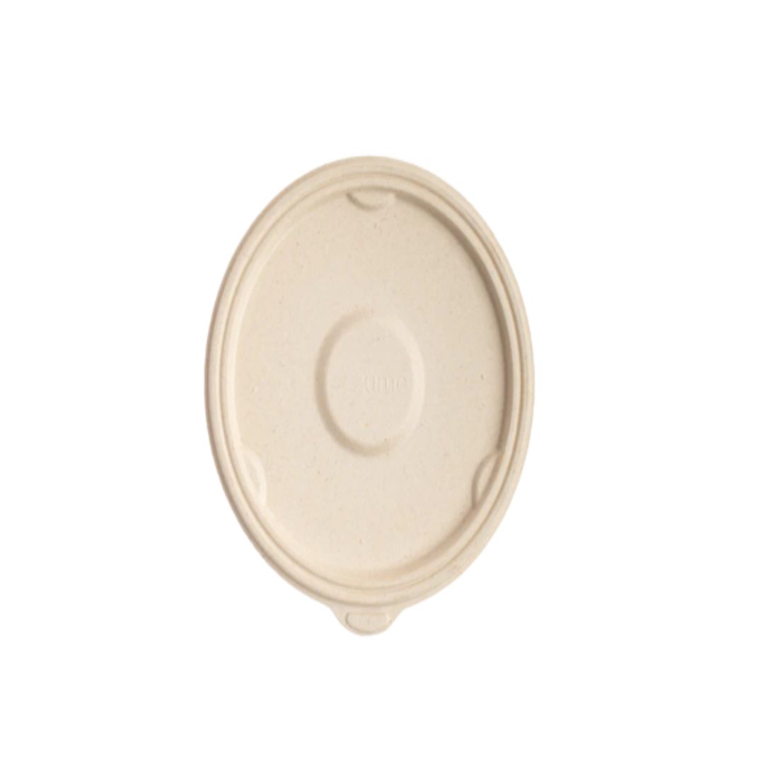 750ml Anti-Leak Round Bagasse Takeaway Container Lid (Eco-Friendly, Sustainable, Biodegradable & Compostable)