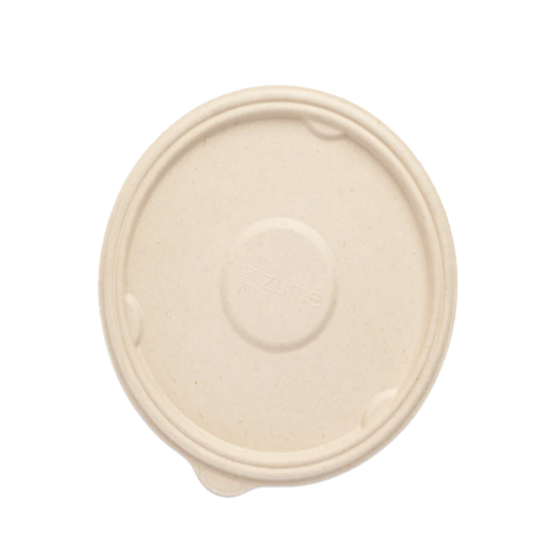 1000ml Anti-Leak Round Bagasse Takeaway Container Lid (Eco-Friendly, Sustainable, Biodegradable & Compostable)