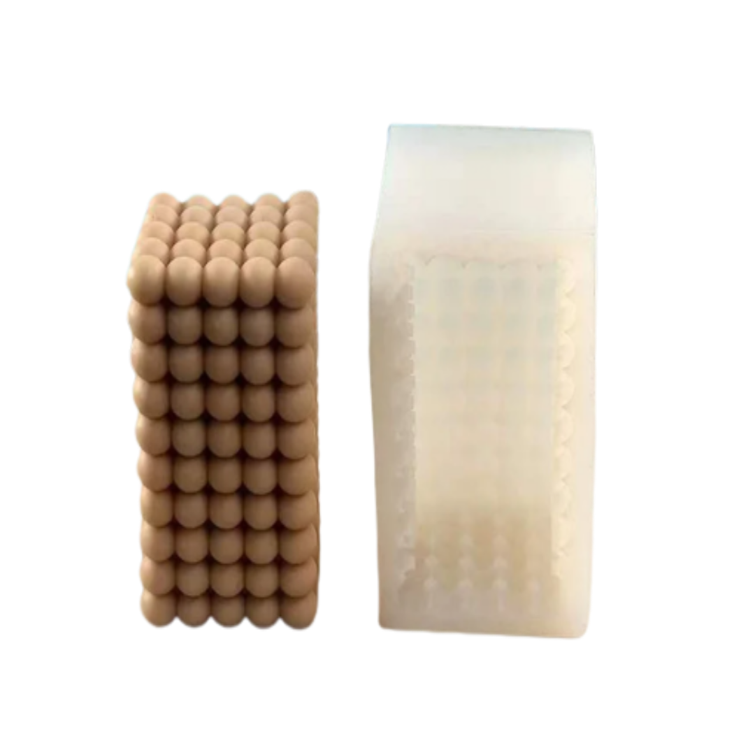 Rectangle Bubble Pillar Candle Silicone Mould