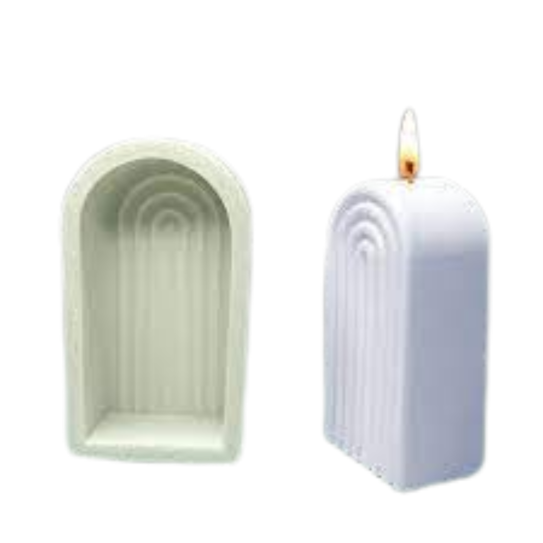 Rainbow Arch Pillar Candle Silicone Mould